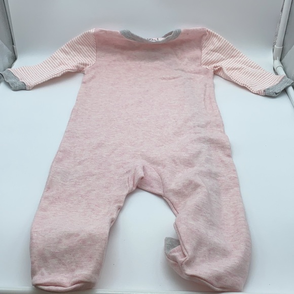 Hello Kitty by Sanrio Pink Grey Sleeper Footie Outfit Size 6 Months Cat Kitten - Picture 5 of 6